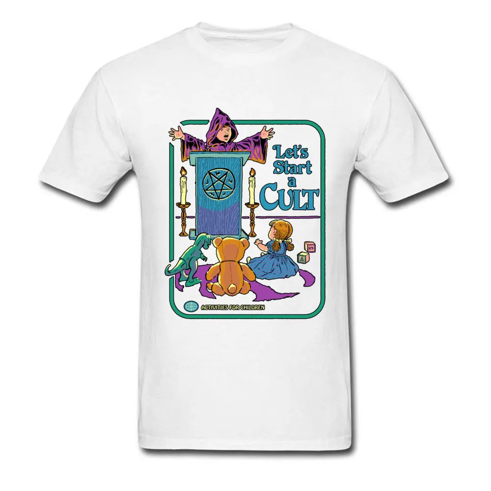 Let's Start a Cult T Shirts Men Tshirt Marvel Adult Clothing America Horror Story Tees Satan Tops Demon Activities For Children |