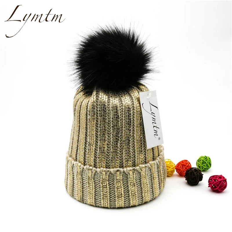 GUSTA Women Ladies Warm Faux Fur Beret Hat Winter Warm Knitted Hat Knot GUSTA Women Ladies Warm Faux Fur Beret Hat Winter Warm Knitted Hat Knot