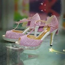 Frauen Rosa Sexy Offene spitze Ferse T-strap Schuhe Mode Dame Kleid Schuhe campagus Echt Leder Brautschuhe Prom Sandalen