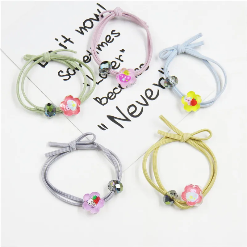 

10PCS/LOT Flower Elastic Hair Bands For Women Scrunchie Simple Creative Headband Scrunchy Kids Turban Hair Accessories For Girls