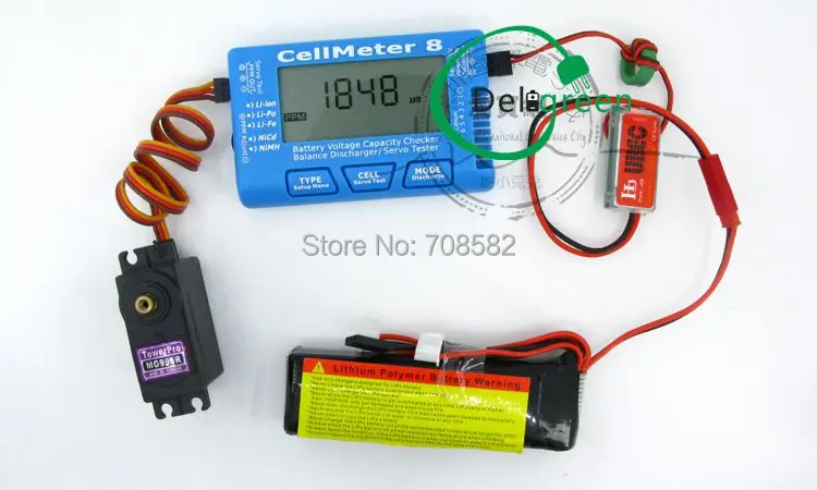 AOK CellMeter 8 без фонового светильник или разряда Многофункциональный цифровой силовой сервопривод контрольный тестер 2 S-8 S 8M