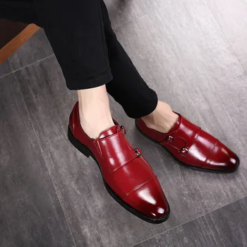 

2019 Men Loafers Exquisite Leather Shoes For Man Business Dress Shoes Elegant Shoes Fashion Men's Flats Big Size 37-48 2