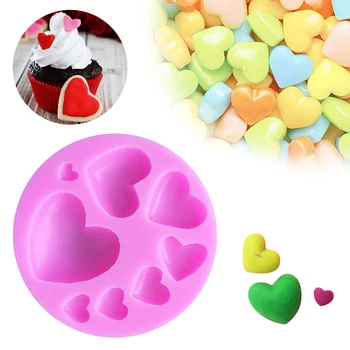 

Kitchen Accessories 1PC 8 Holes Heart Shape Silicone Cake Chocolate Mold Fondant Sugar Baking Tools DIY Stencils Bakeware