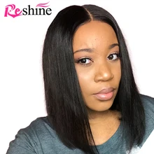 Лучший! Short Bob Lace Front Human Hair Wigs For Black Women Brazilian Remy Bob Wig With Baby Hair Pre Plucked Straight 13x4 Lace Wig