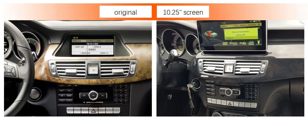Discount 8-Core 4+64G Car Android 10.25 inch Display for Mercedes Benz CLS W218 2010-2014 Command System Upgrade Screen Head Up Monitor 7