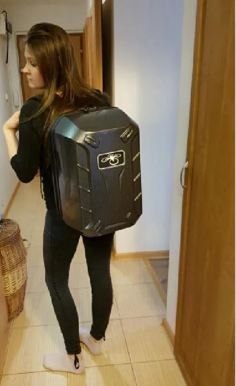 Carbon Fibre Backpack Bag Carrying Case Hardshell Hard Shell For DJI Phantom 4 3 FPV Drone RC Quadcopter