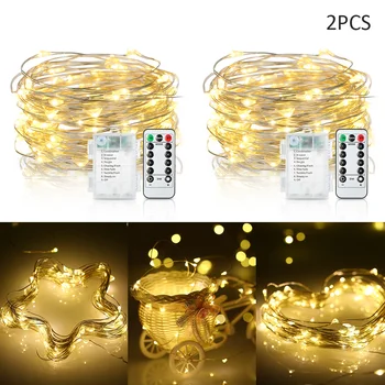 

Tomshine 10M Copper Wire 100LED String light Remote Control 8 Modes for Garland Fairy Christmas Tree Wedding Holiday Decoration
