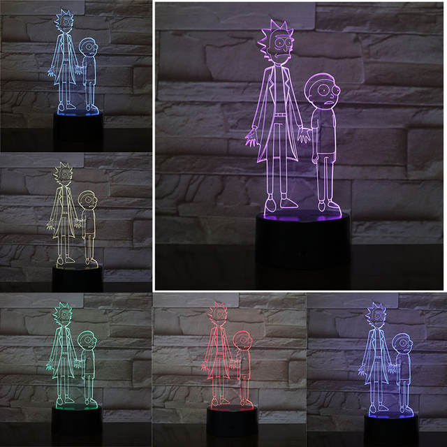 3D RICK AND MORTY LED LAMP