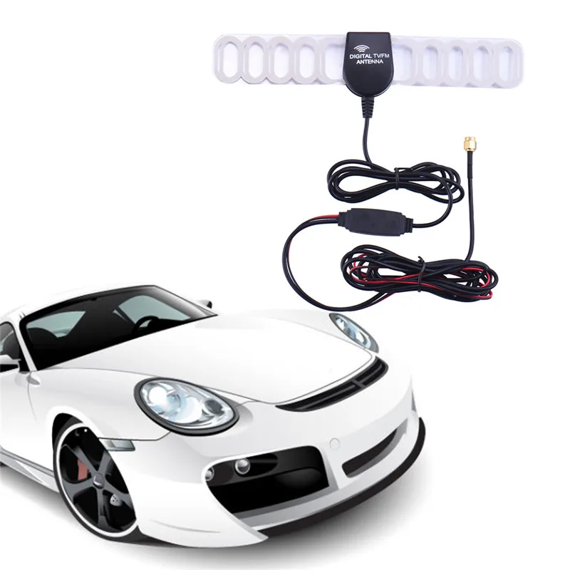 

New Car Digital TV FM Antenna Aerials Amplifier Booster SMA Plug Connectors High db CMMB,DVB-T,DMB-T,DVB-T2,ISDB