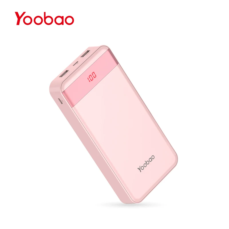 Yoobao m20pro 20000 мАч повербанк с 2 интерфейсами входа и 2 интерфейсами выхода(Lightning&Mircro вход) внешний аккумулятор для телефонов - Цвет: PK-add Micro Cable