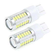 1x Car led T20 7443 W21/5W 33 LED 5630 5730 smd auto brake lights fog lamp reverse light car daytime running lights red white