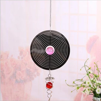 

China Taiji Coin Motor Self Swivel Wind Chimes Bell Garden Yard Lawn Patio Porth Window Top Ornament