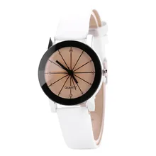 New Fashion Relojes Mujer 2017 Lovers Watch Men Women Quartz Pu Leather Watches Geneva Womenes Quartz Student Watch montre femme