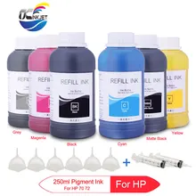 6x250 мл пигментные чернила для заправки для hp T610 T620 T690 T770 T790 T795 T1100 T1120 T1200 T1300 Z3100 Z3200 принтер чернила для hp 70 72