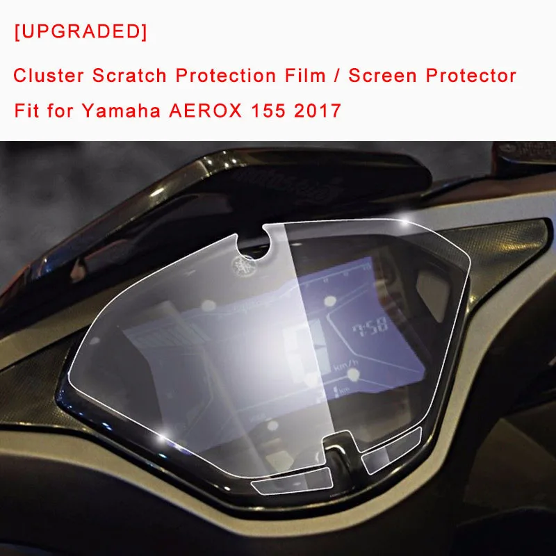 Free Shipping For Yamaha AEROX 155 2017 Cluster Scratch Protection Film Screen Protector Blue Light Explosion-proof  Brand New (2)