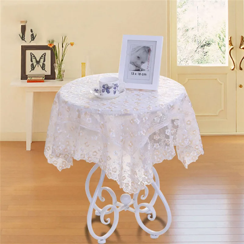 

Proud Rose Rural Lace Table Cloth Pink Embroidered Tablecloth Rectangular Modern Tablecloth Eedding Decoration