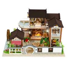 IiE создать Кукольный дом Diy Миниатюрный Dweling Miniaturas деревянный кукольный домик мебель здания наборы игрушечные лошадки для детей Рождественский подарок