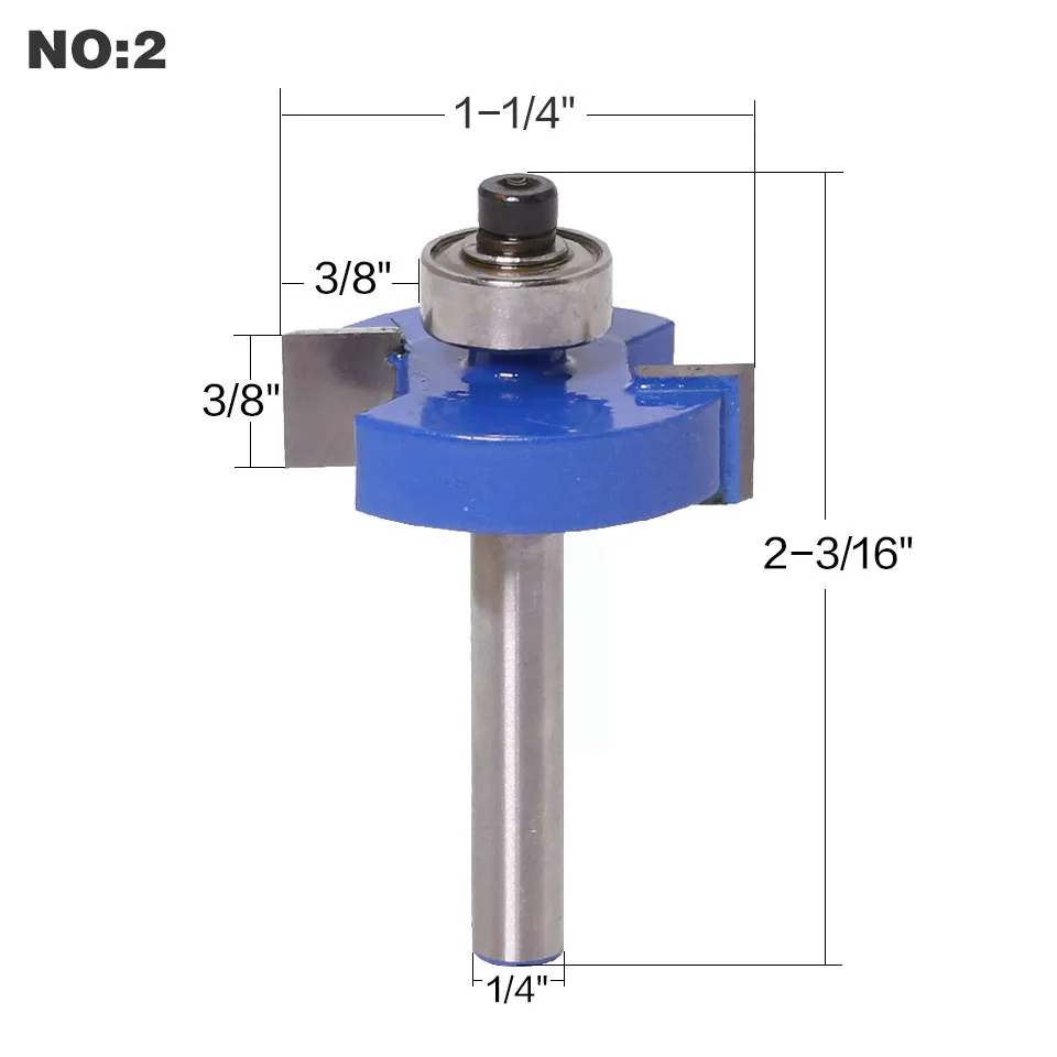 1 шт. 1/4 хвостовик T тип подшипники дерево измельчители промышленного класса Rabbeting бит деревообработка инструмент фрезы для дерева