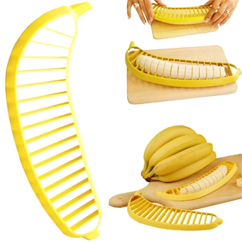 Banana Slicer Chopper Cutter Plastic Banana Salad Make Tool Fruit Salad