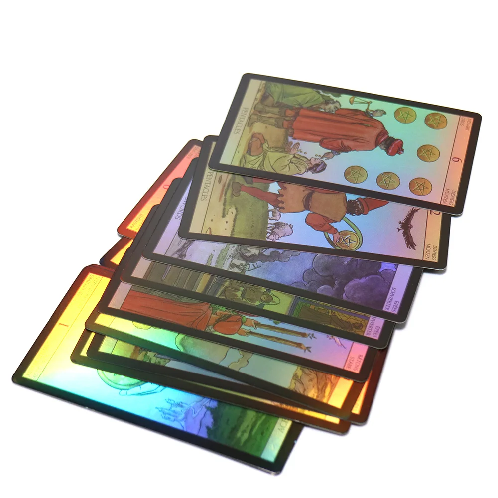 Английская испанская французская версия Shine Waite карты Таро гадание Фортуна голографическое Таро карточная игра настольная игра для девочек