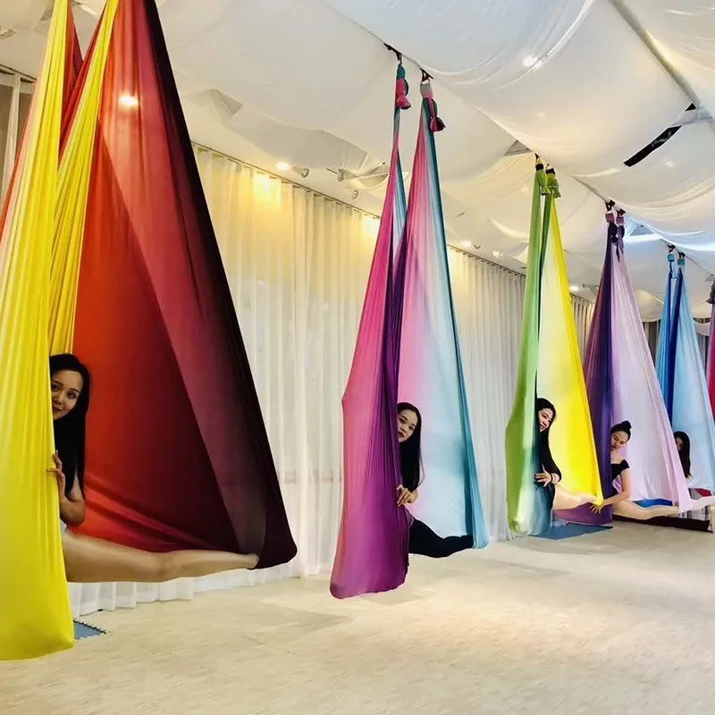 XC High Strength Colorful Aerial Yoga Hammock 5mx2.8m Anti-Gravity Yoga Belts For Exercise Yoga Top Air Yoga Hammock Swing Bed XC High Strength Colorful Aerial Yoga Hammock 5mx2.8m Anti-Gravity Yoga Belts For Exercise Yoga Top Air Yoga Hammock Swing Bed
