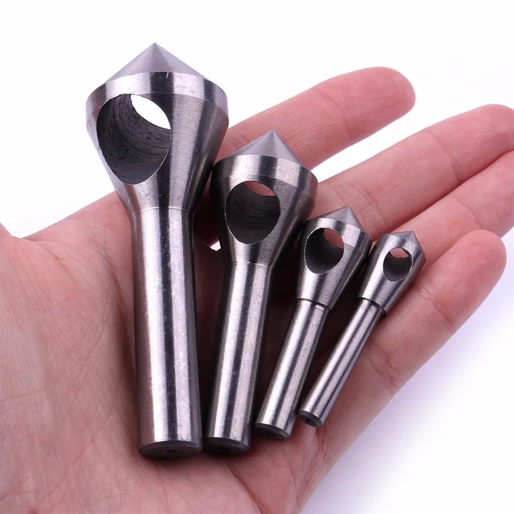 4PCS Steel Wood Countersink Debur Deburring Tool Deburing Set Hole