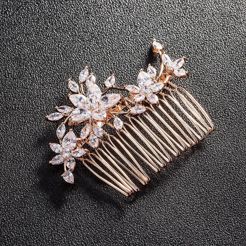 SLBRIDAL Высококачественная зубчатая расческа для волос с прозрачным кубическим