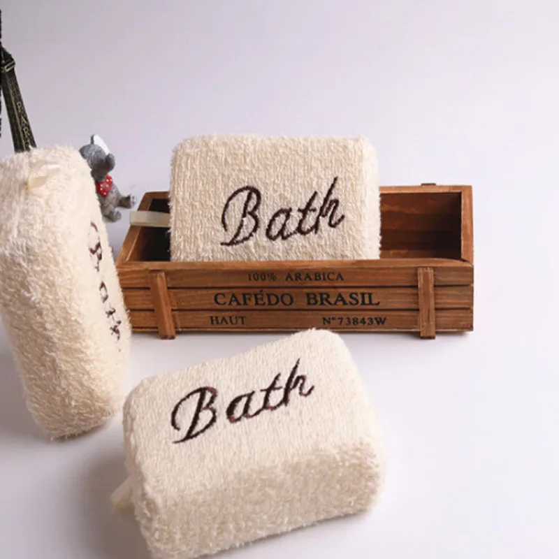 

Useful Bath Sponge Shower Rectangle Soft Natural Fiber Brush Clean Rich Foam Hands Wash Bathroom Bathing Utensils