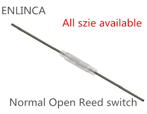 

10pcs N/O Normal Open Reed switch Magnetic Switch 2*14mm Normally Open Magnetic Induction switch