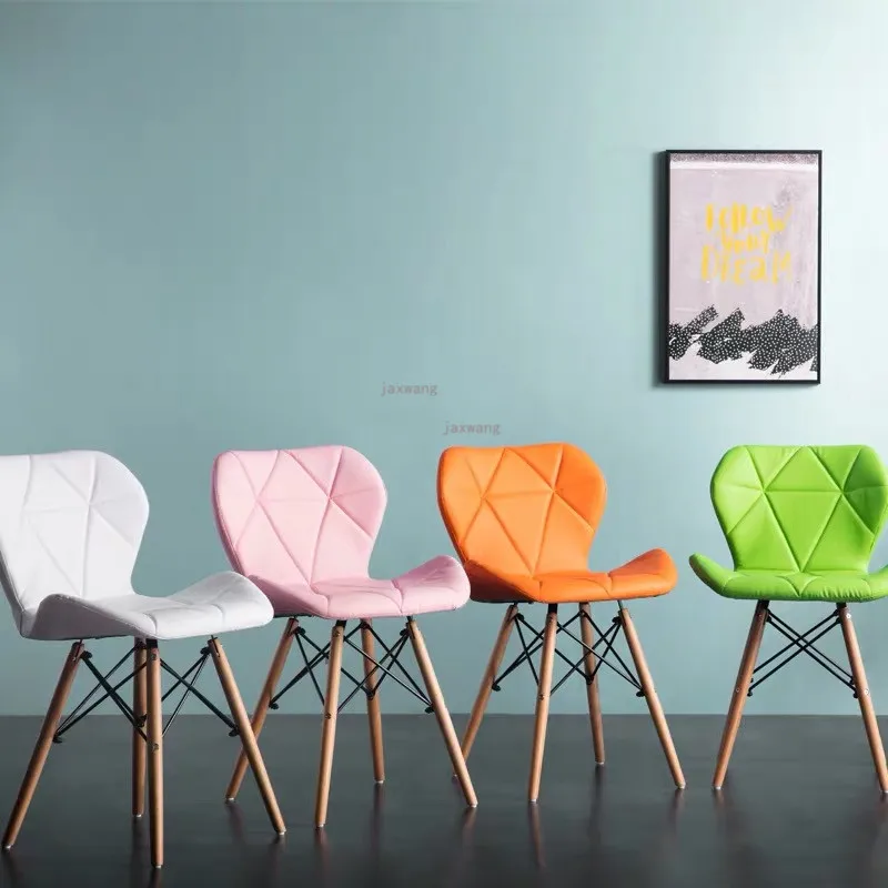 

Modern Minimalist White Chair Creative Office Chair Home Computer Chair Study Backrest Adult Nordic Dining Chair