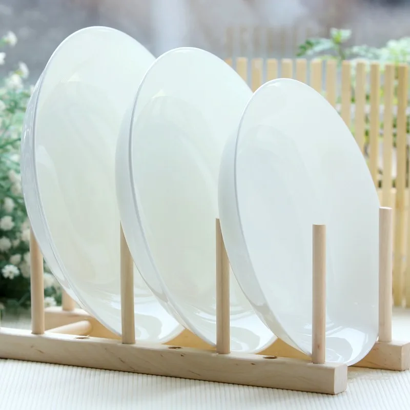 Sale! 7.5 inch, plain white bone china deep rice plates, white china