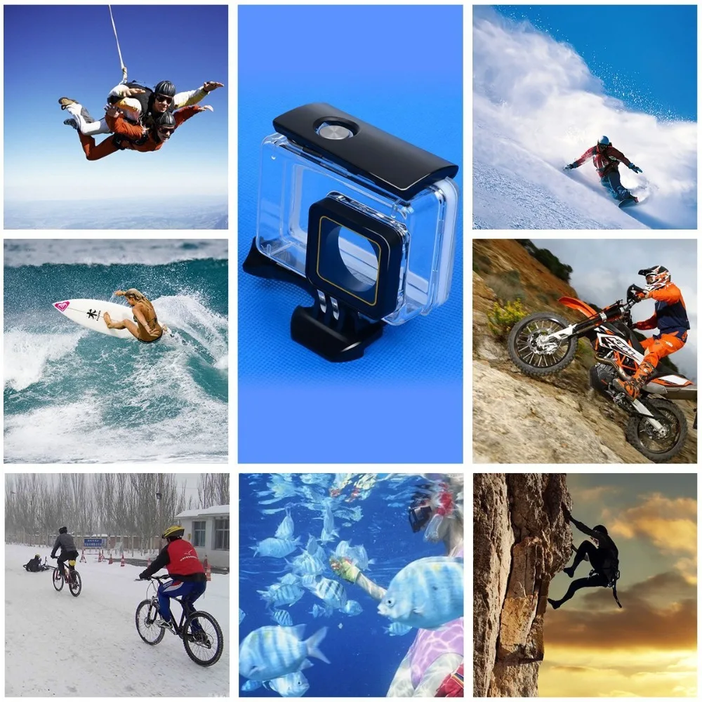 Touch Screen Back Door Waterproof Diving Cover Case For Xiaomi Yi 2 4K Xiaoyi 2 Camera Underwater Shooting Accessories F3564