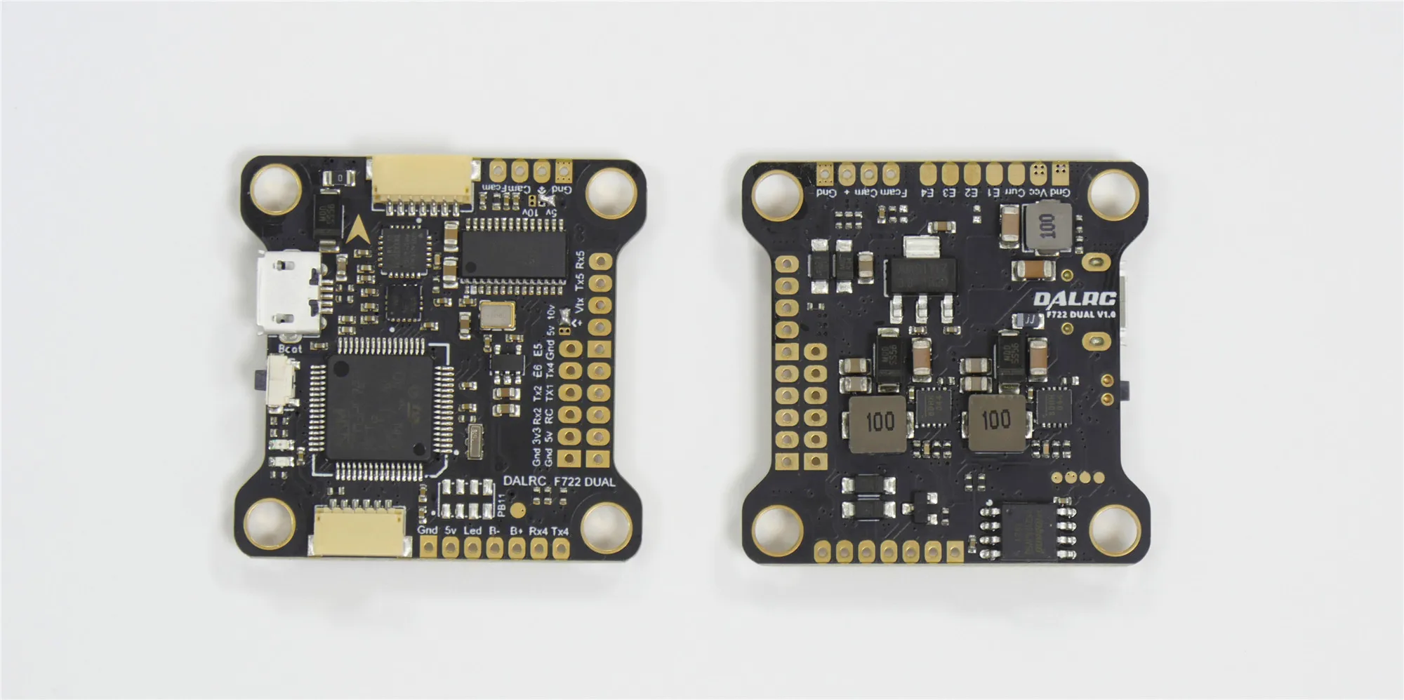 DALRC F722 DUAL STM32F722RGT6 Контроллер полета Встроенный OSD BEC 5 в 12A F7 управление полетом MCU6000 и ICM20602 для VS F4