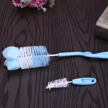 2 шт./компл. щетка для детской бутылочки для щетка для сосков 360 градусов Вращающаяся головка для очистки поролоновая щетка для мытья кружек комплект младенческой контактная щетка