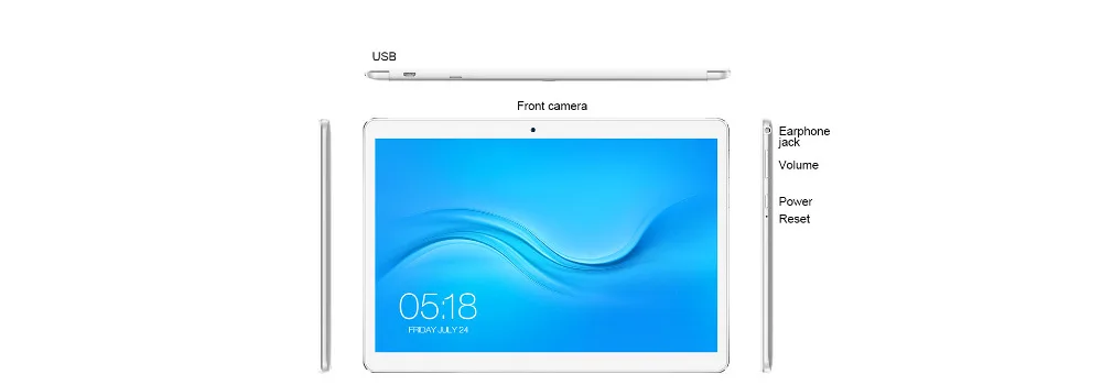 10,1 дюймов Teclast A10H Quad-Core планшетный ПК MTK 8163 2 ГБ оперативной памяти 16 ГБ Rom 1280*800 ips Android 7,0 gps Bluetooth двойной-Wi-Fi