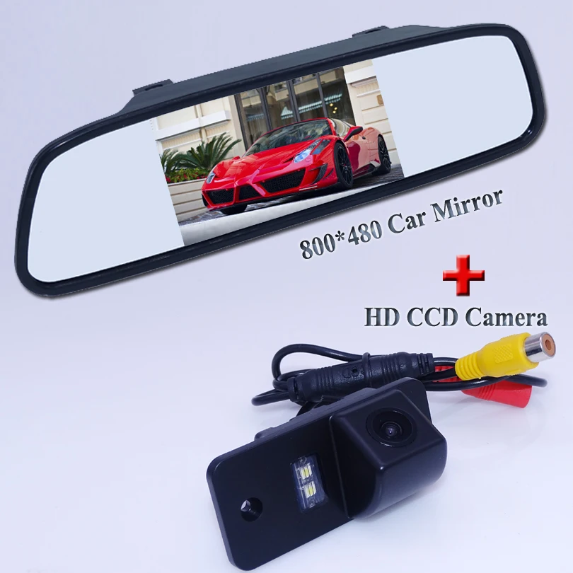 

CCD HD Car Rear View Backup Camera with mirror rear view monitor for AUDI A3 S3 A4 S4 A6 A6L S6 A8 S8 RS4 RS6 Q7 free shipiing