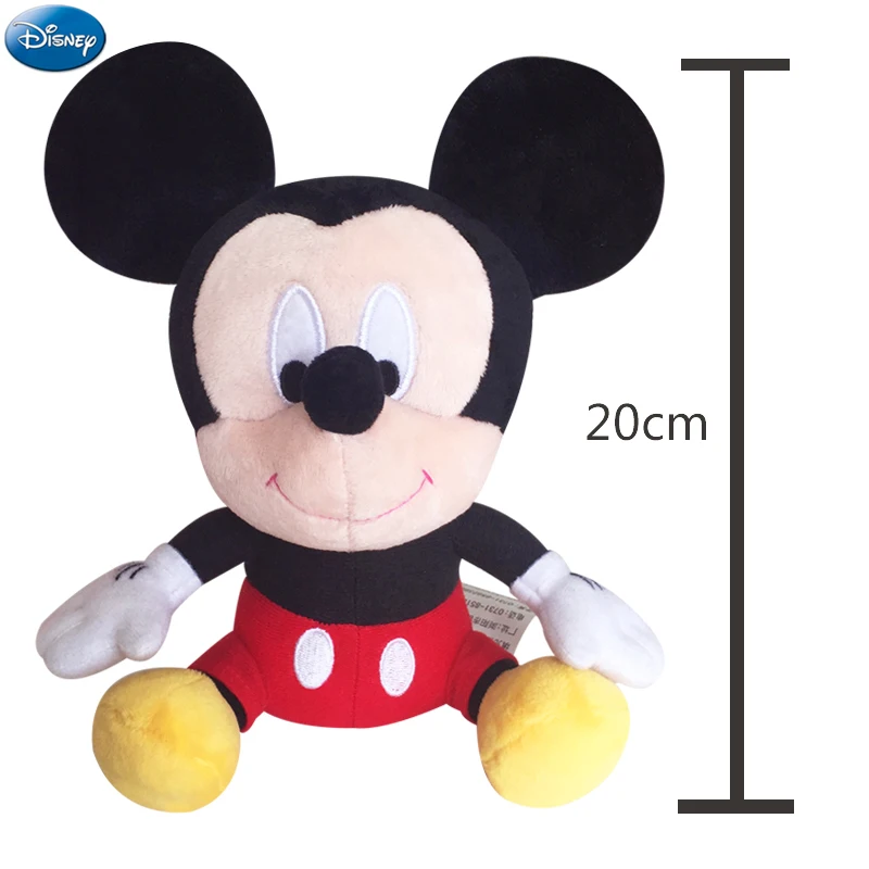 Дисней Микки Минни кукла мышка плюшевые игрушки для девочек куклы Мягкие плюшевые дети подарок на день рождения подлинные игрушки дисней - Цвет: Mickey 20cm