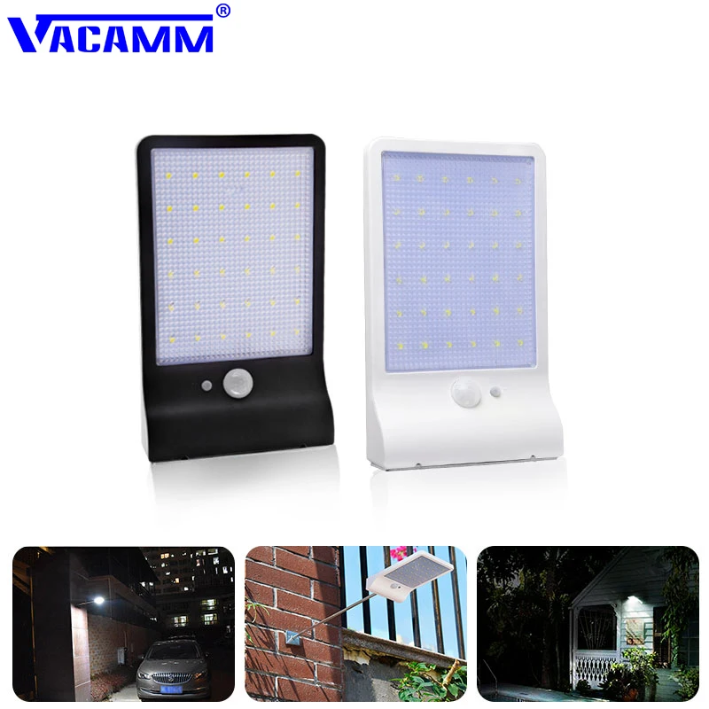 

Vacamm LED Street Light PIR Motion Sensor Solar Wall Light Waterproof Outdoor Garden Street Lamp Path Energy Saving Night Lights