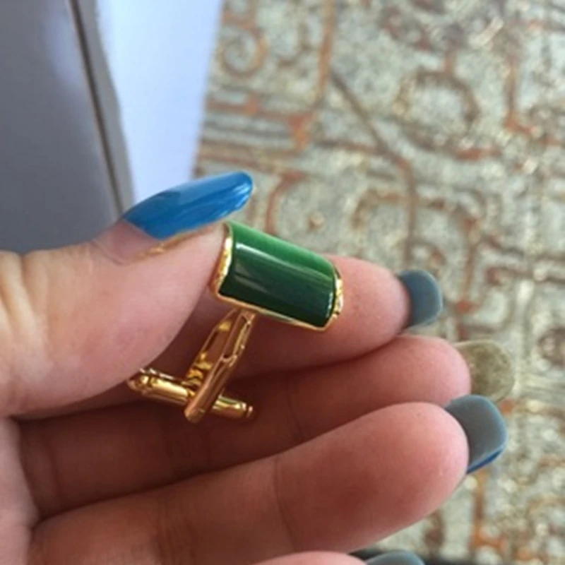 Jewelry-shirt-cufflink-for-mens-Green-Cuff-link-Wholesale-Button-High-Quality-Luxury-Wedding-Gold-color (1)