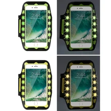 1 шт. Универсальный уличный Спортивный Держатель в виде нарукавной повязки Чехол светодиодный переключатель светящийся бегущий телефон сумка для iPhone 6 6s 7 Plus новое поступление