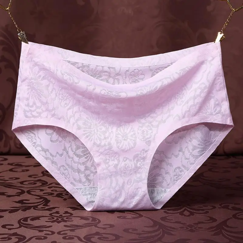 

Sexy Underwear Women Lace Briefs Ultra-thin Comfort Low Waist Seamless Solid Sexy Panties 10 Colors Wholesale