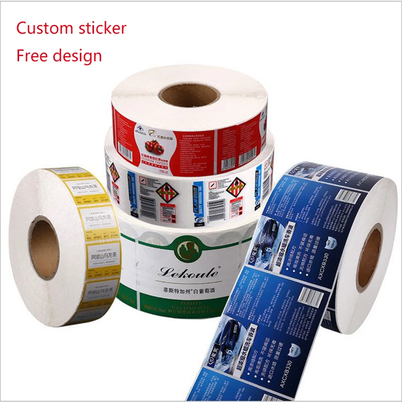custom stickers labels printing labelCoated Art Paper sticker print plastic  PVC Vinyl paper transparent clear adhesive round