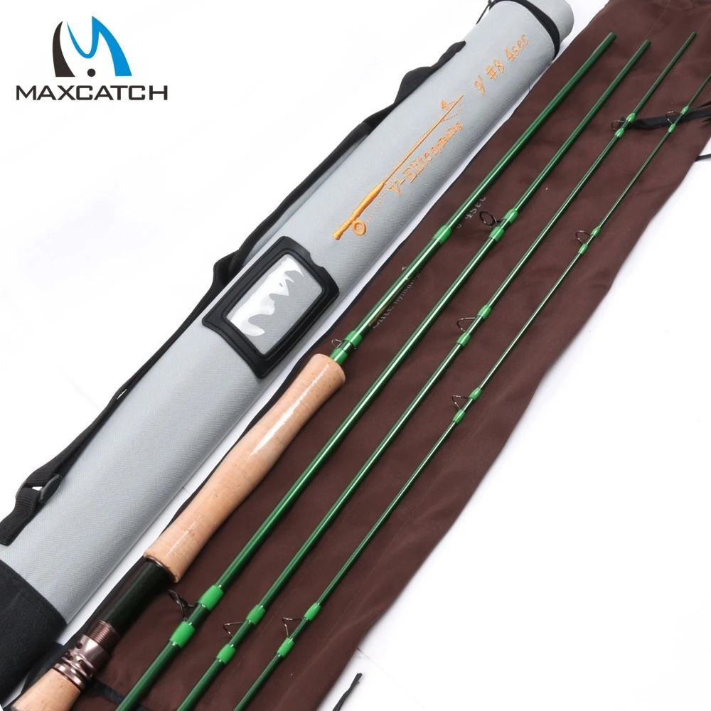 New Fly Fishing Rod 40T Carbon Fiber 9FT 8WT 4PCS Pacbay Minima Ring