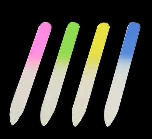 

Nail Files Glass Durable Crystal File Nail Buffer Nail Care 5.5" /14CM Colorful 100pcs/lot NF014