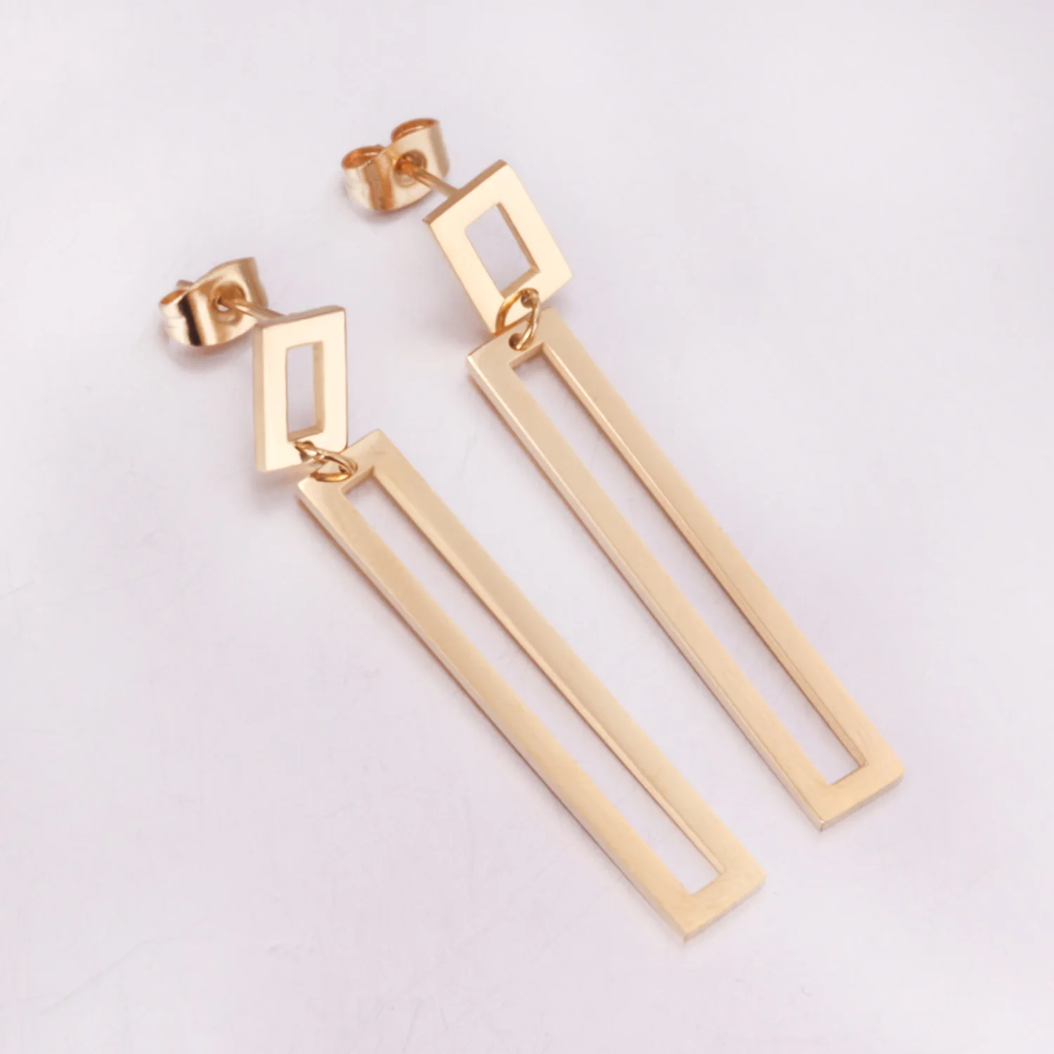 Модные серьги LUXUSTEEL из нержавеющей стали с геометрическим рисунком новинка 2018