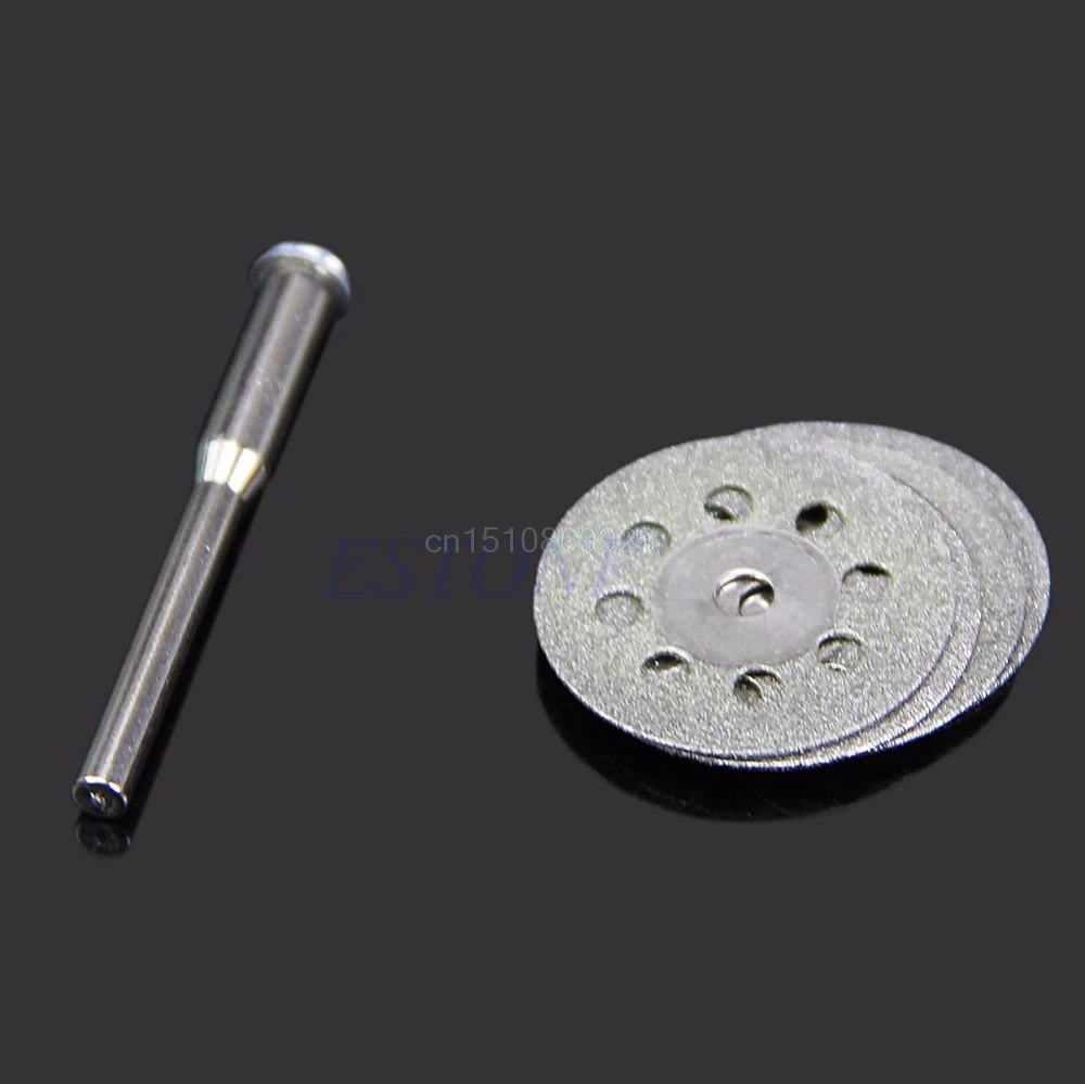 

hot-selling Mini Sharp Rotary Diamond Cutting Discs Disks Dremel Tools With A Rod 5PCS 22mm