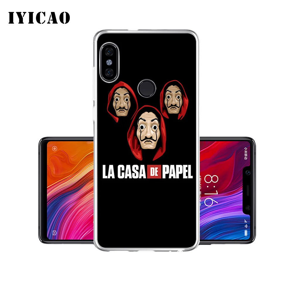 IYICAO La Casa De Papel Мягкий силиконовый чехол для телефона Xiaomi Mi 9 8 SE 6 A1 A2 Lite F1 MIX2S MIX3 TPU