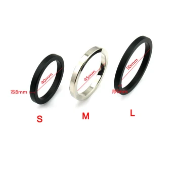 Male Diameter 4cm 4.5cm 5cm Aluminum Alloy Metal Penis Ring Delay Ejaculation Cock Ring Sex Toys for Men Erotic Games Cockring 3