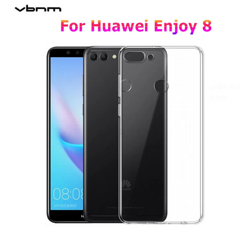 VBNM для huawei наслаждаться 8 чехол тонкие мягкие ТПУ Силиконовый гель прозрачная