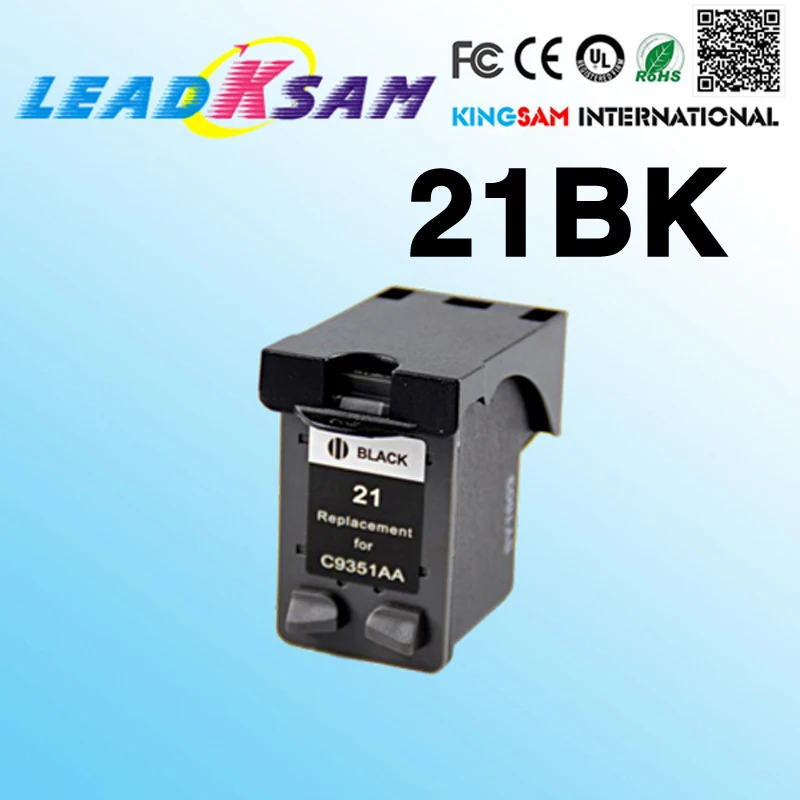 

1PCS ink cartridge compatible for hp21 21 XL C9351AN Black for D2330/D2360/D2460/F310/Fax 1250 Printer